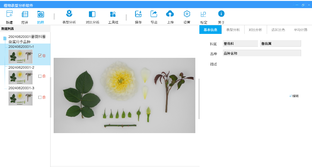 植物表型分析軟件（客戶端軟件）